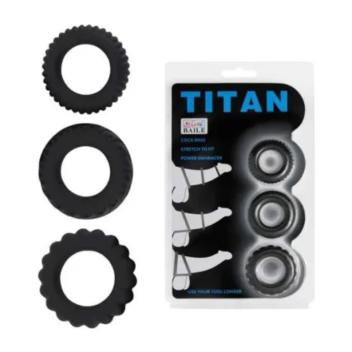 Bộ 3 vòng Titan tình yêu đeo dương vật chống xuất tinh sớm chất liệu silicon y tế